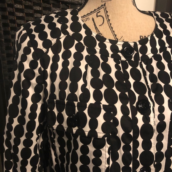 EUC Women’s FOCUS 2000 Black & White Polka Dot Jacket - Picture 4 of 10
